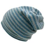 striped beanie light blues