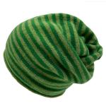 striped beanie two greens