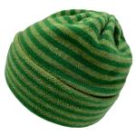 striped beanie two greens