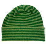 striped beanie two greens